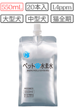 画像をギャラリービューアに読み込む, ペットの水素水 -Progress- 550mL×20本