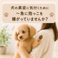 🐶犬の異変に気付くために～急に抱っこを嫌がっていませんか？