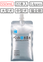 画像をギャラリービューアに読み込む, ペットの水素水 -Progress-  550mL×20本
